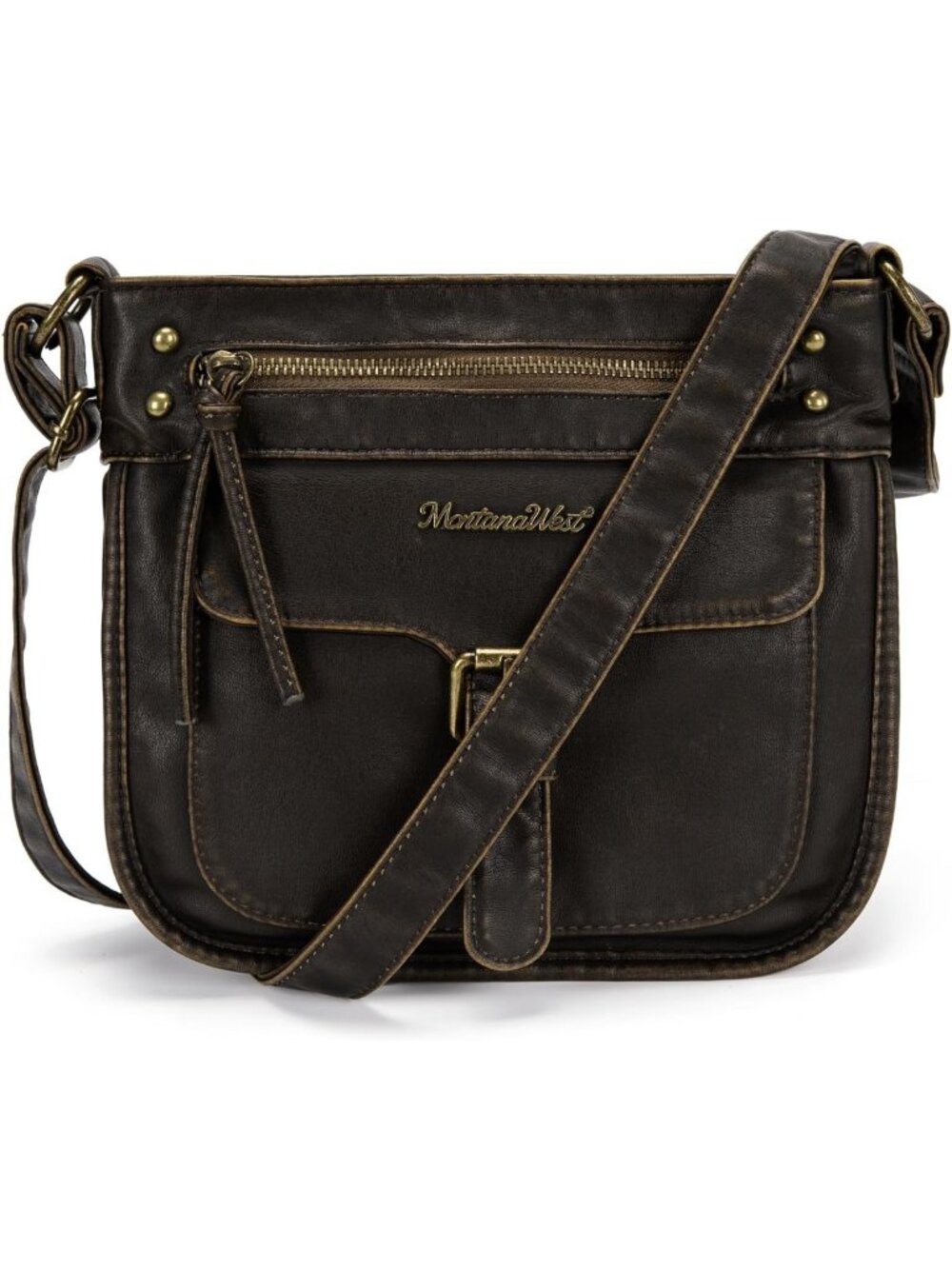 Stylish Multi-Pocket Crossbody Bag for Women - Soft Washed Leather Travel Purse